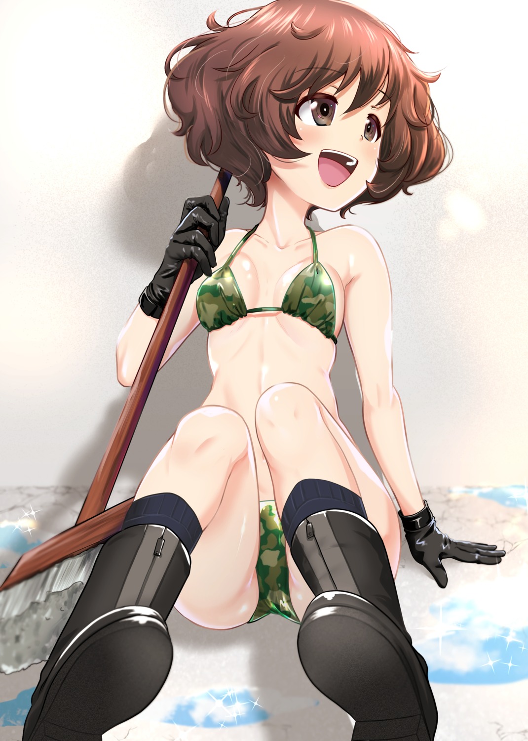 akiyama_yukari, bikini, excel_(shena), girls_und_panzer, swimsuits
