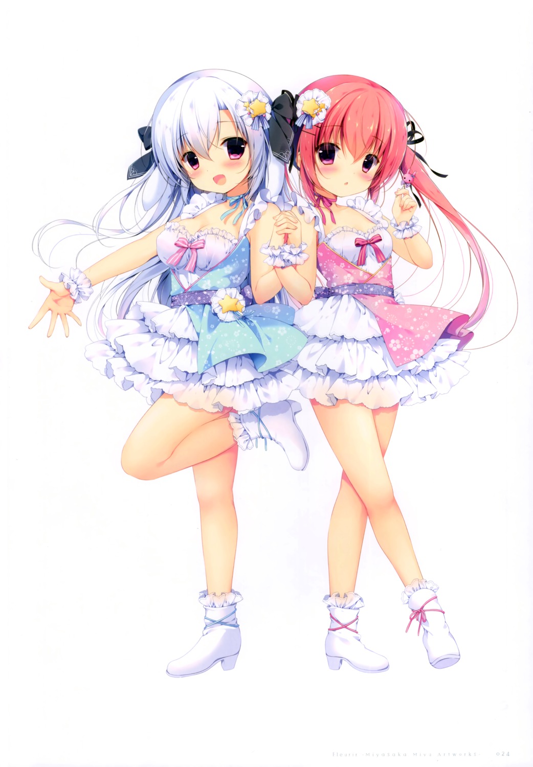 animal_ears, bunny_ears, dress, heels, koi_ni_kanmi_wo_soete, miyasaka_miyu, niwasaka_rira, no_bra