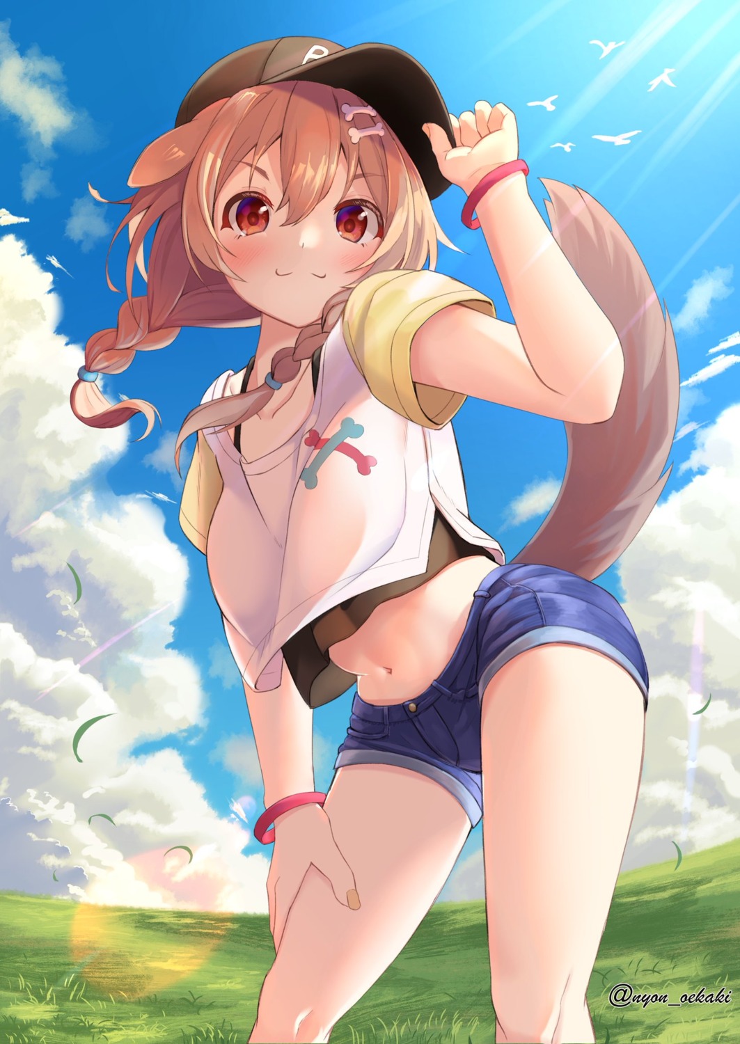 animal_ears, hololive, hololive_gamers, inugami_korone, inumimi, nyoon, tail