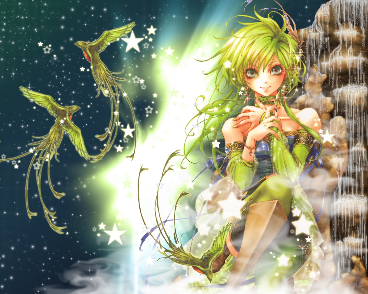 dress, final_fantasy, final_fantasy_iv, rydia, takano_kei, wallpaper