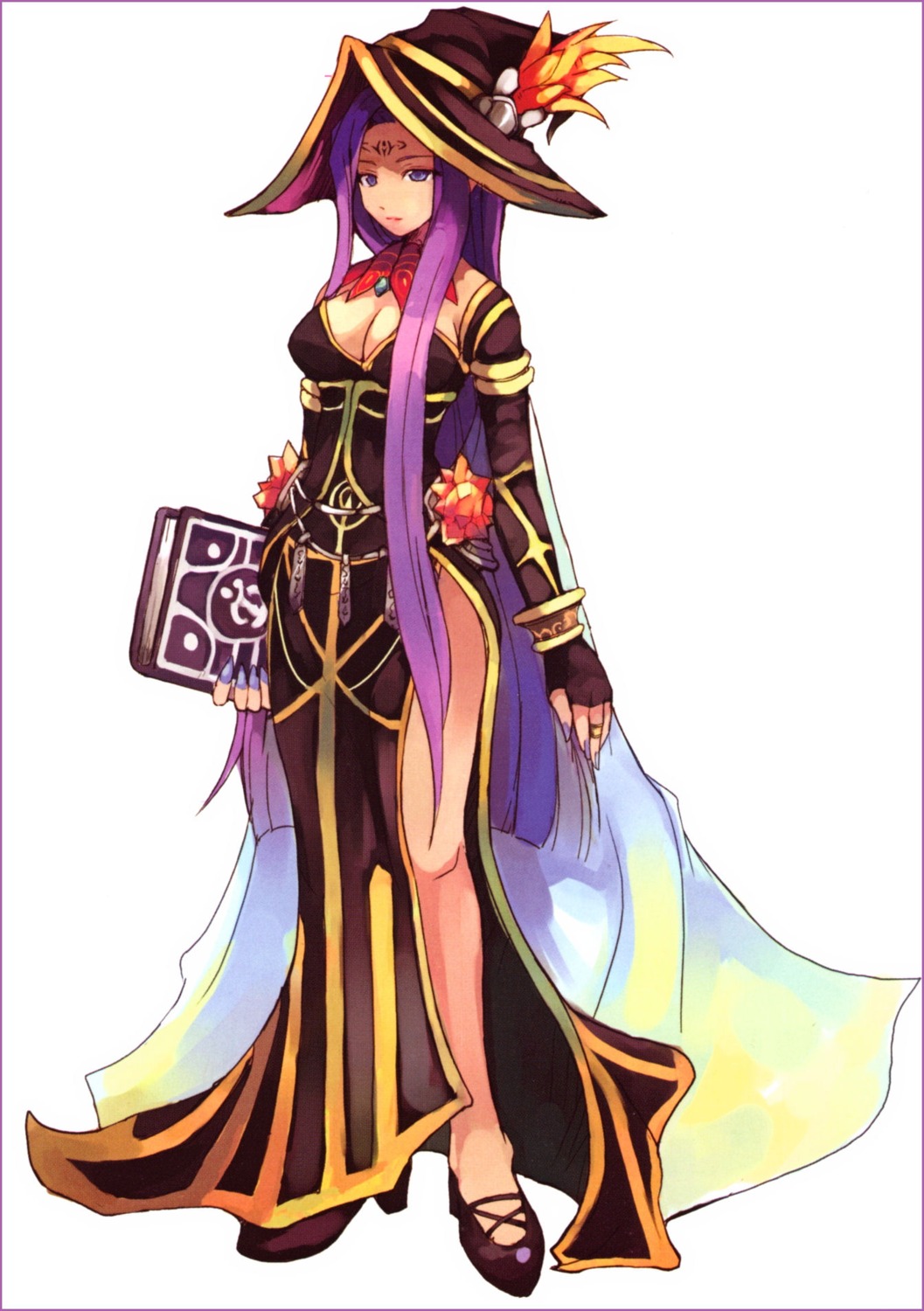 claire_(luminous_arc), cleavage, cropme, luminous_arc, witch