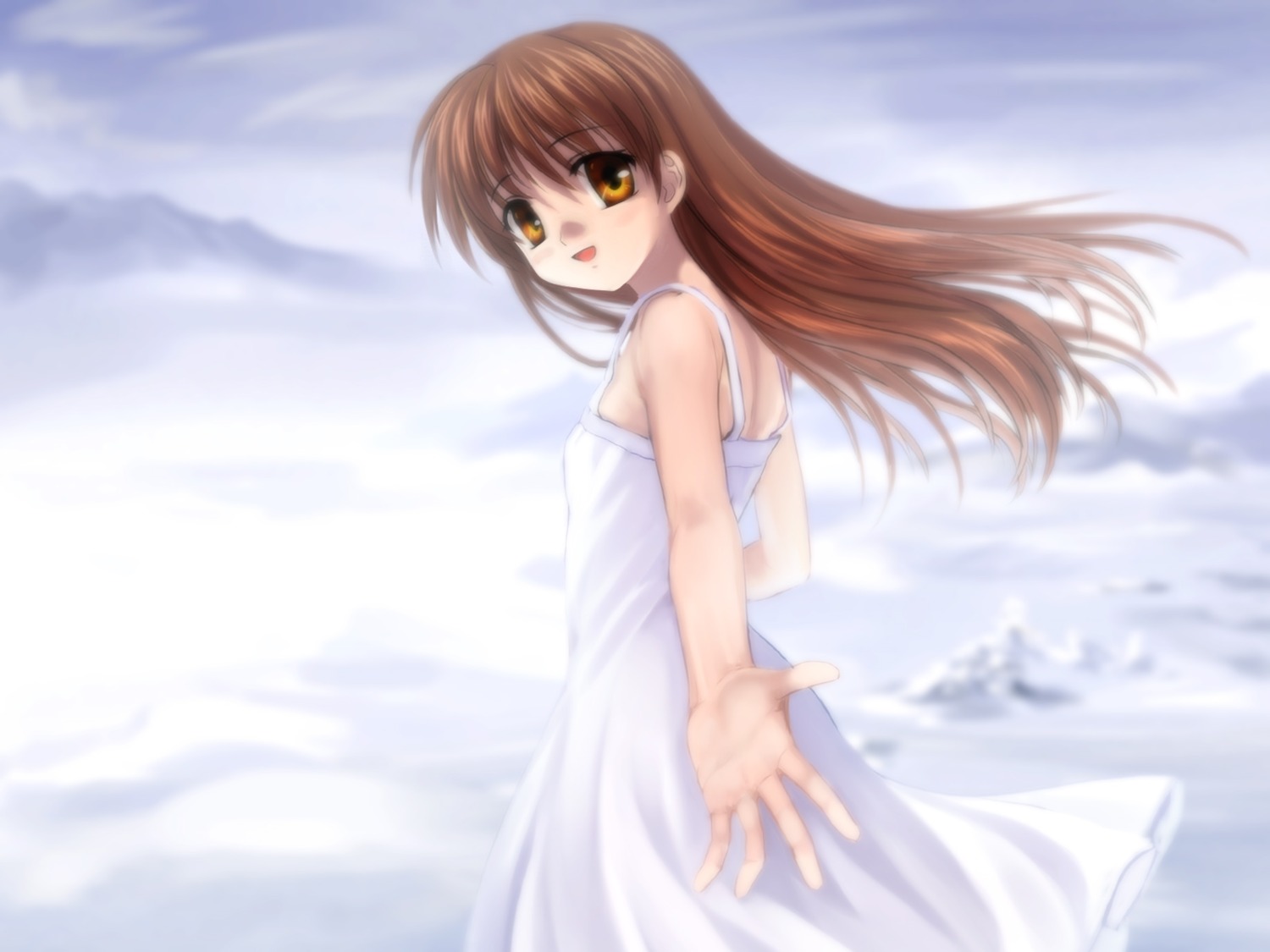 clannad, dress, girl_from_the_illusionary_world, moonknives, summer_dress, wallpaper