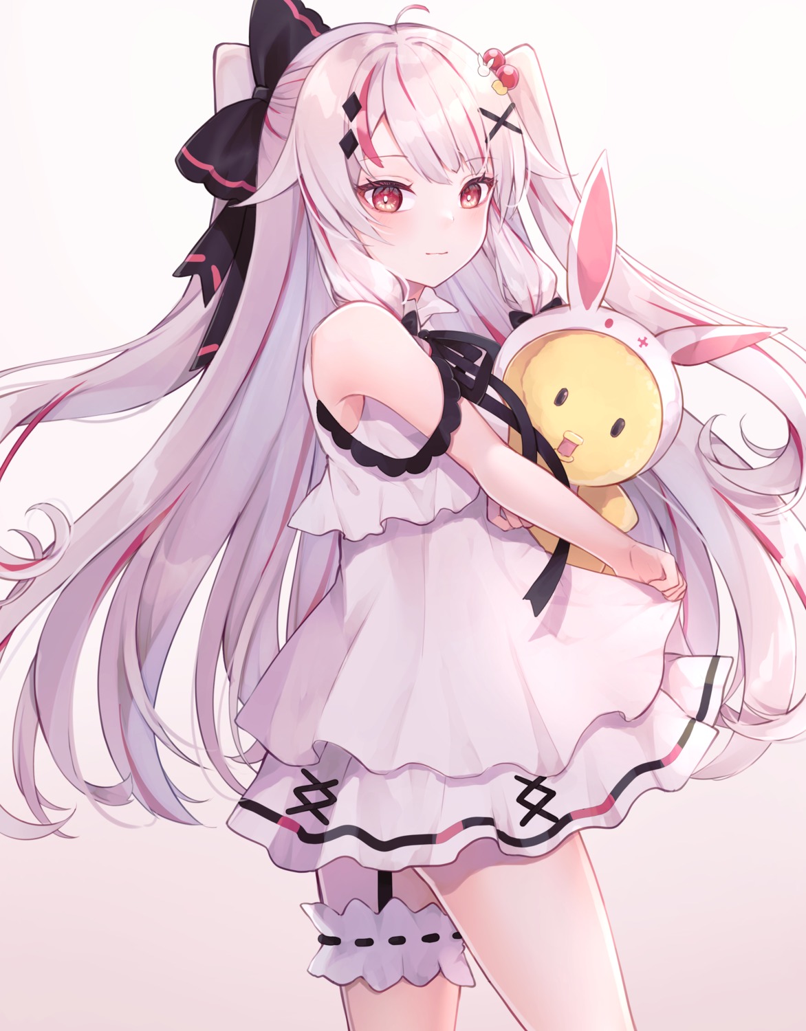 garter, nijisanji, skirt_lift, yorumi_rena, yua_(bokubo0806)