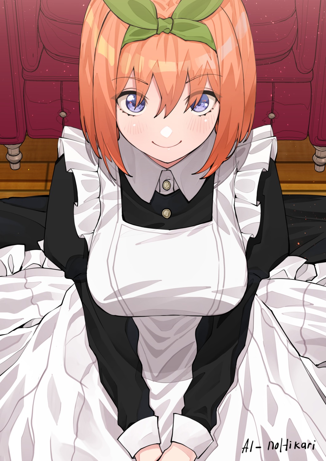 5-toubun_no_hanayome, ai-nohikari, maid, nakano_yotsuba