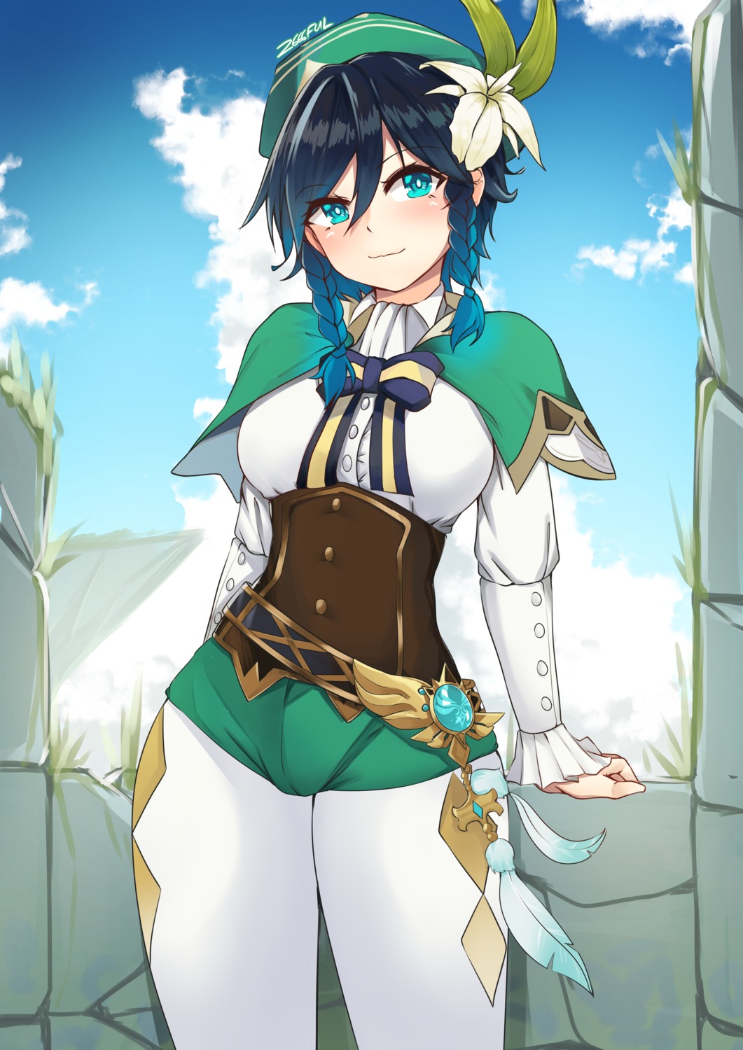 genderswap, genshin_impact, pantyhose, venti, z666ful