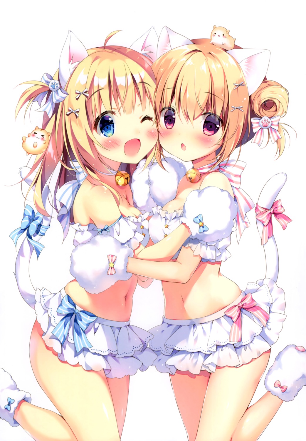 animal_ears, hoshigaoka_ciel, miyasaka_miyu, nekomimi, pan, tail, ten_(pan)