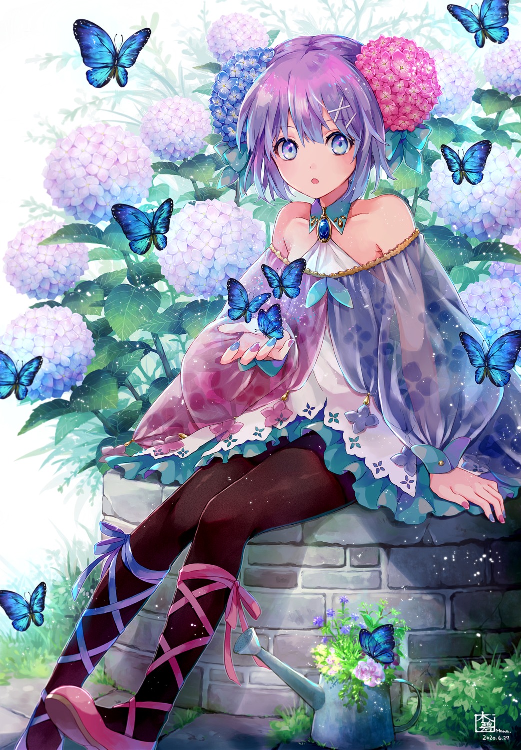 kimidori_hana, pantyhose, see_through, skirt_lift