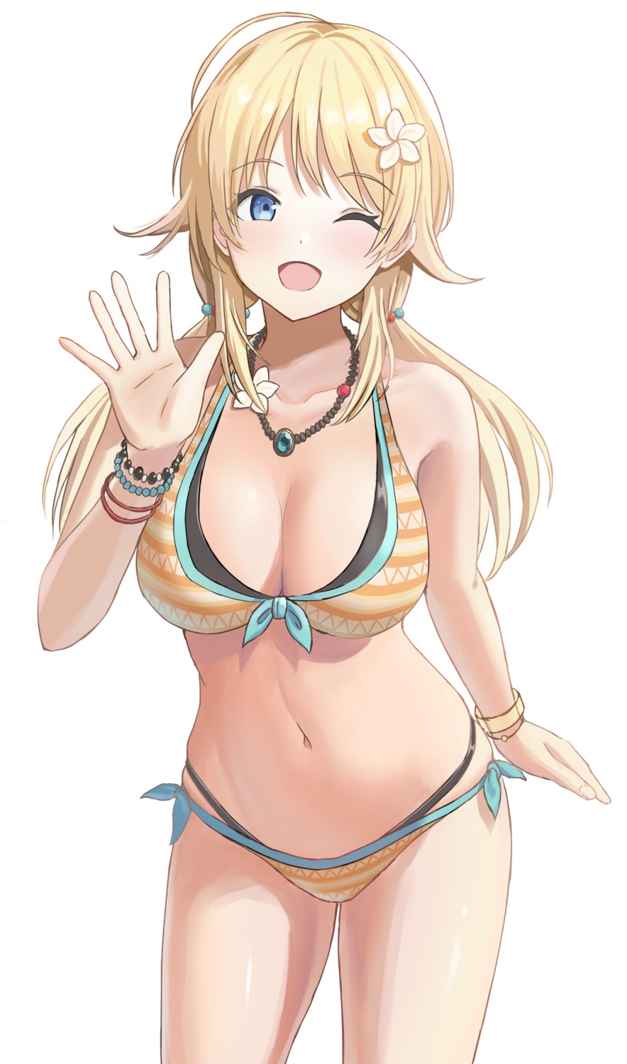 akinoji_(akiponpon27), bikini, cleavage, hachimiya_meguru, swimsuits, the_idolm@ster, the_idolm@ster_shiny_colors