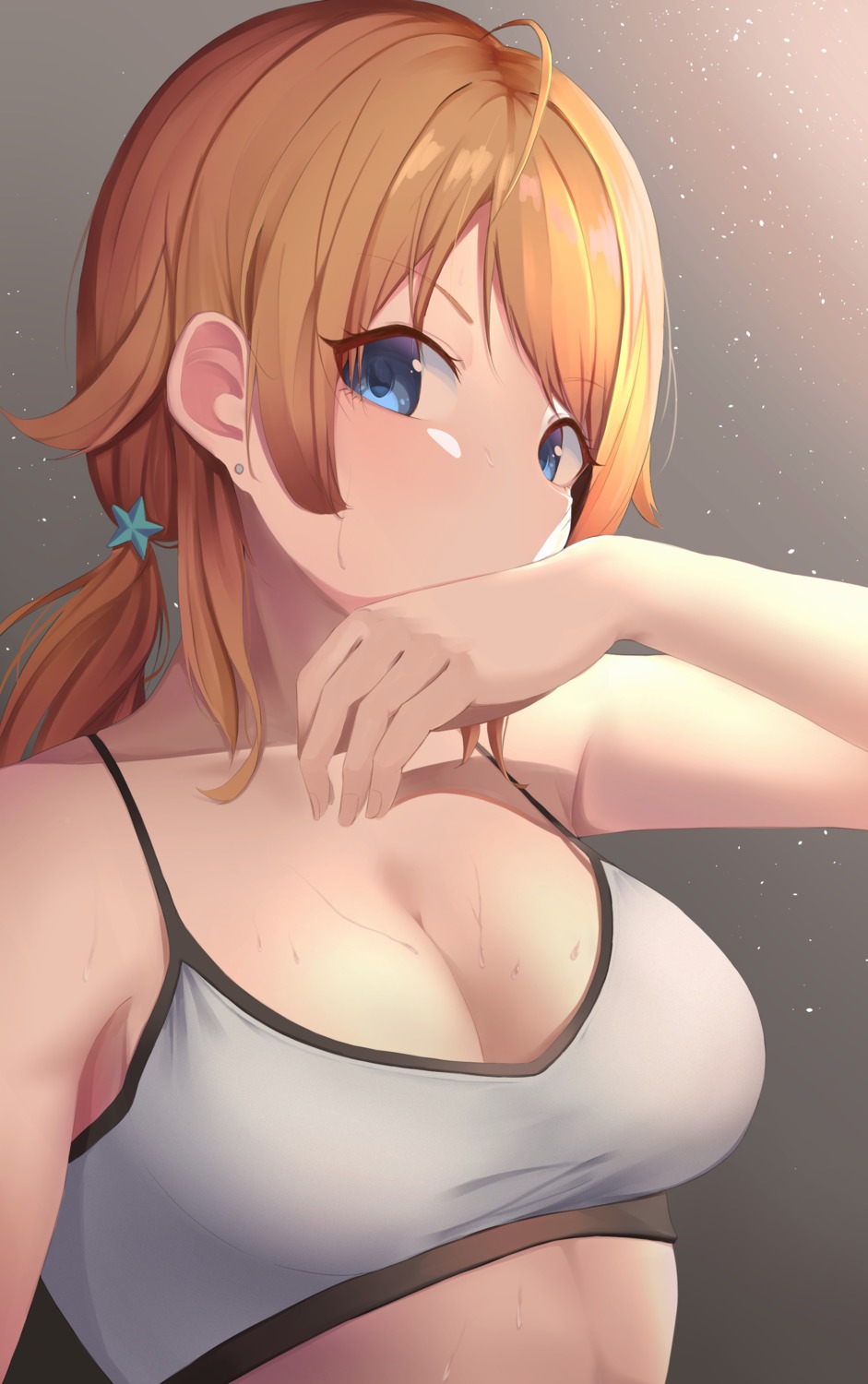 akinoji_(akiponpon27), bra, cleavage, hachimiya_meguru, the_idolm@ster, the_idolm@ster_shiny_colors