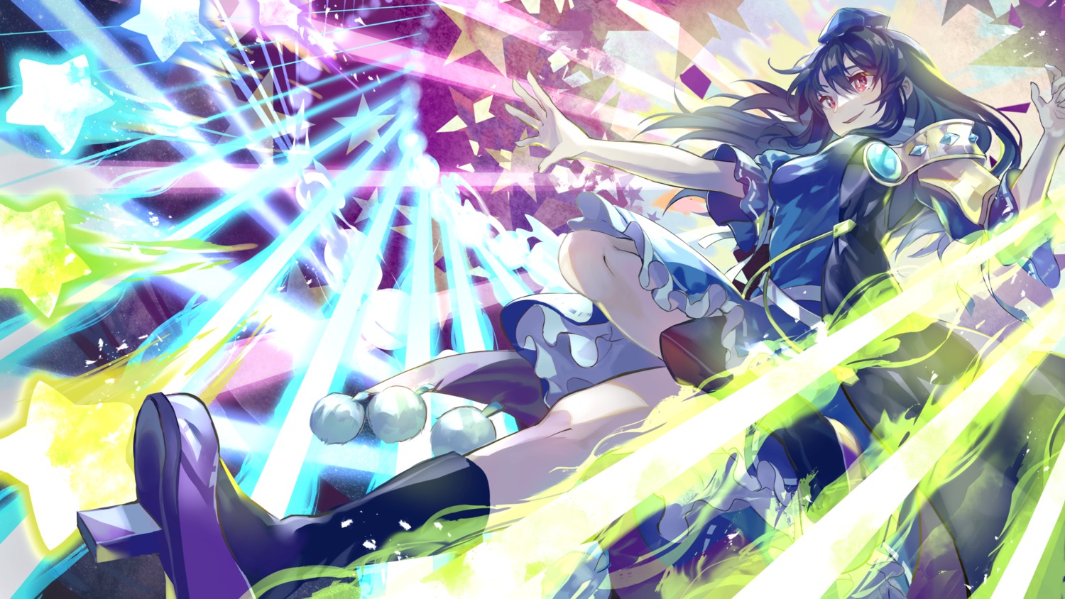iizunamaru_megumu, kyusoukyu, skirt_lift, touhou