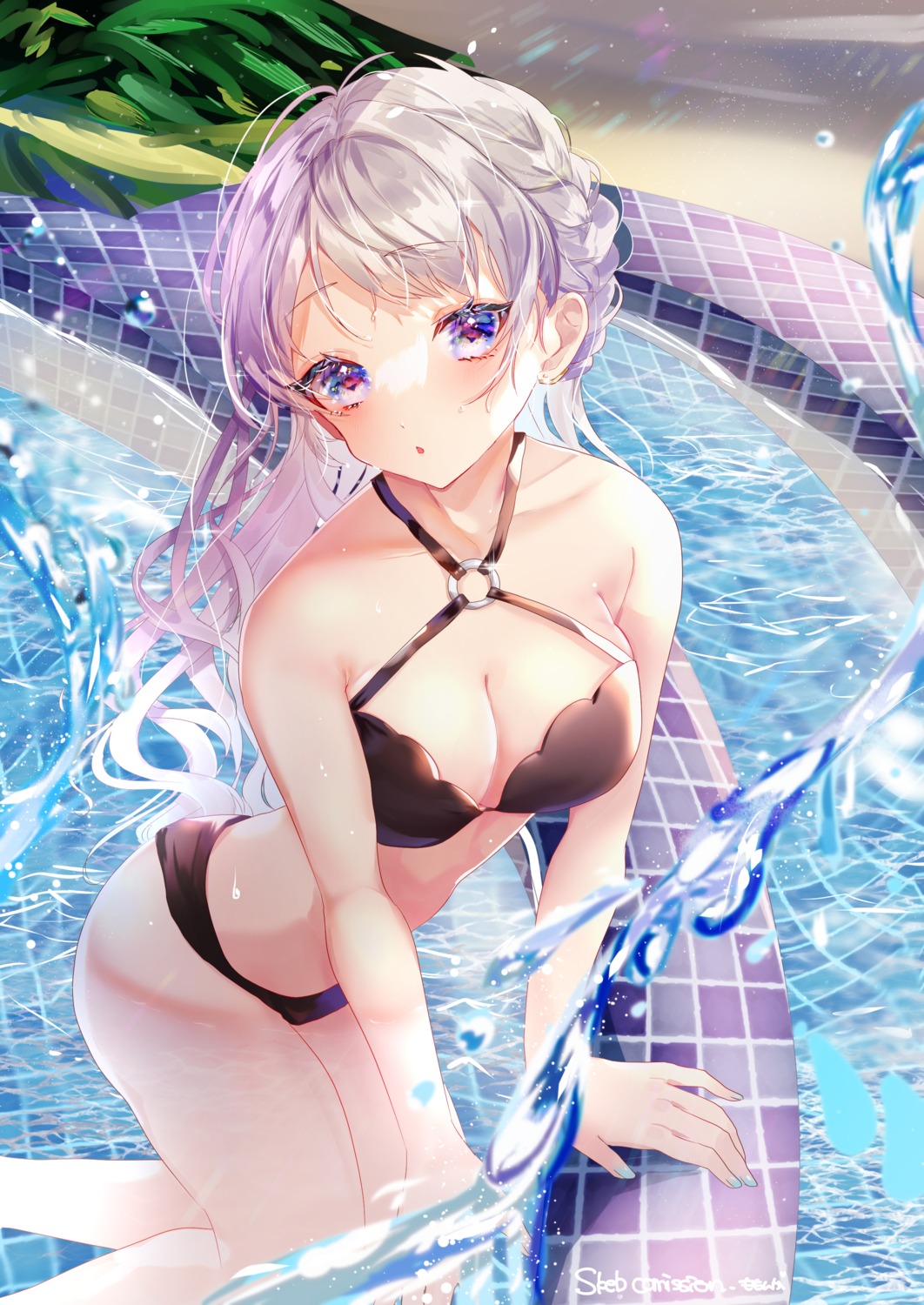 bikini, momongapoketto, swimsuits, wet
