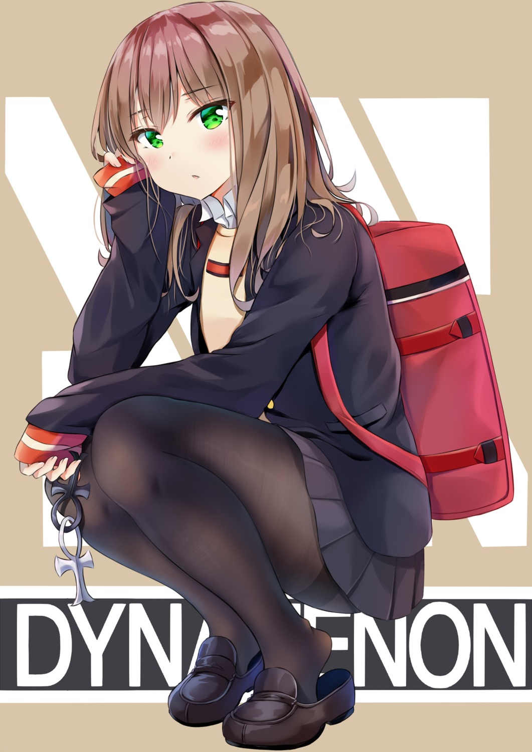 gridman_universe, ikarosu, minami_yume, pantyhose, seifuku, skirt_lift, ssss.dynazenon, sweater