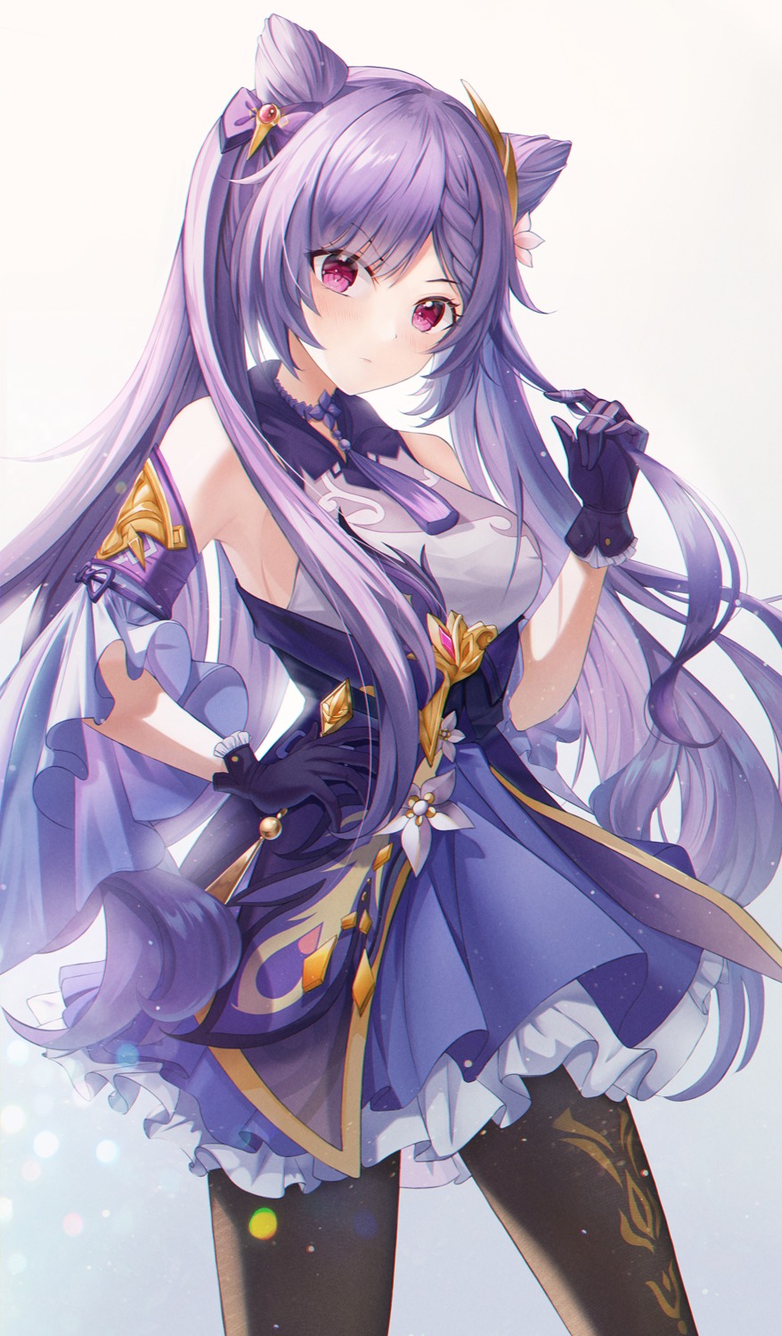 asian_clothes, genshin_impact, keqing, pantyhose, prana_(prana12)