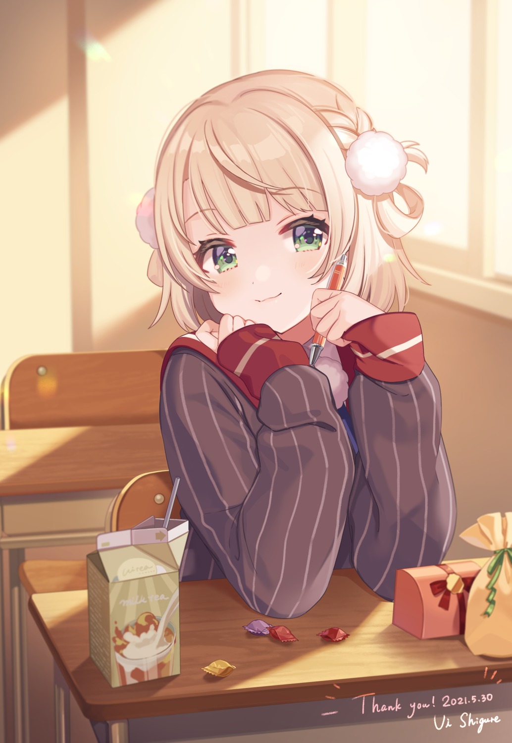 indie_virtual_youtuber, seifuku, shigure_ui, shigure_ui_(vtuber)
