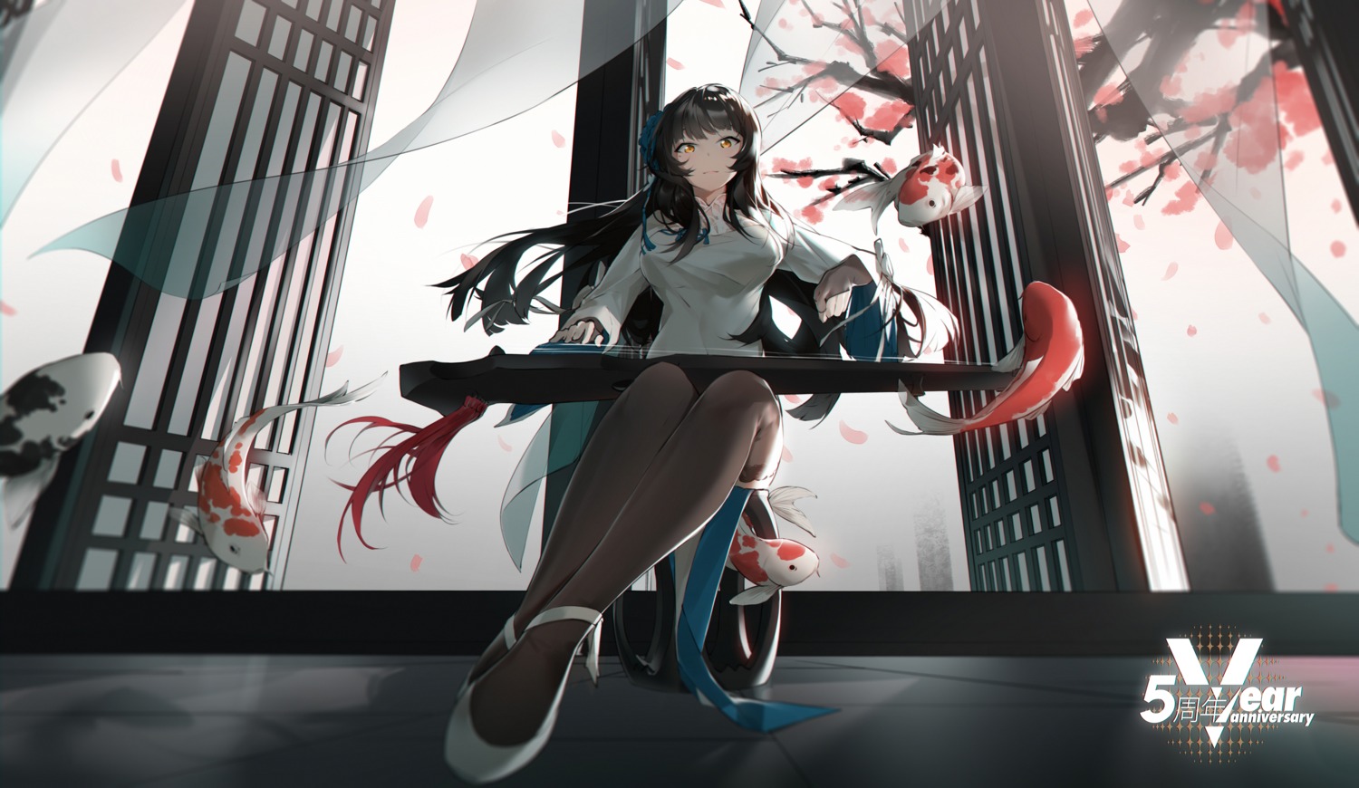 c-up, chinadress, girls_frontline, pantyhose, qbz-95_(girls_frontline)