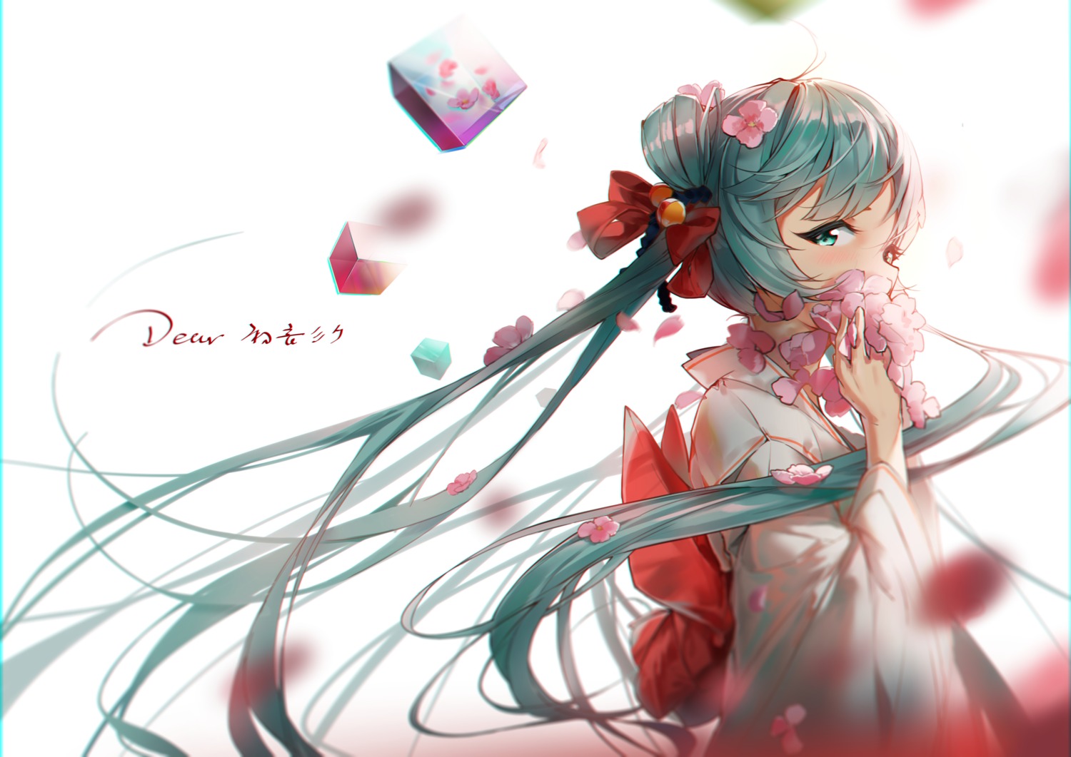 c-up, hatsune_miku, japanese_clothes, vocaloid