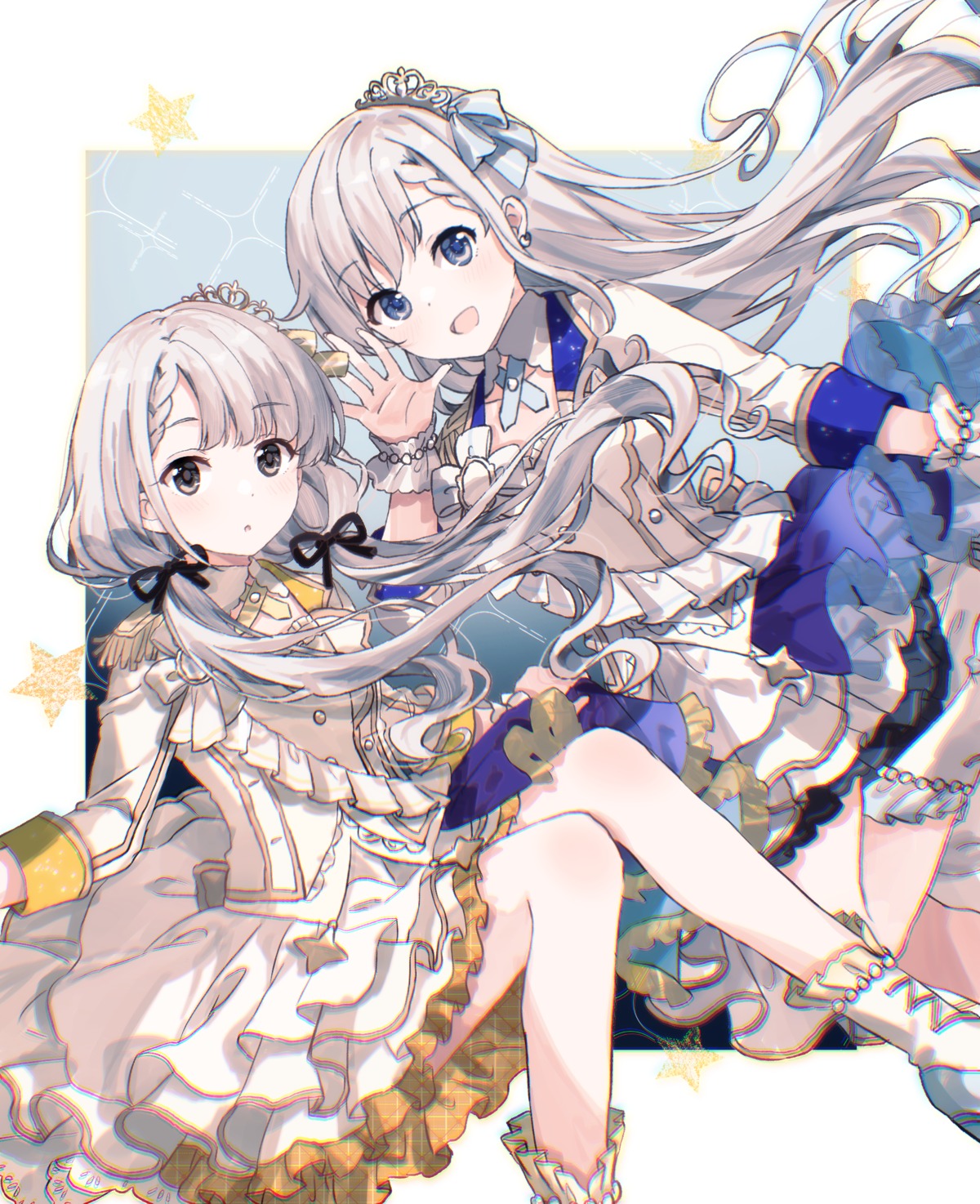 gocoli, hisakawa_hayate, hisakawa_nagi, skirt_lift, the_idolm@ster, the_idolm@ster_cinderella_girls
