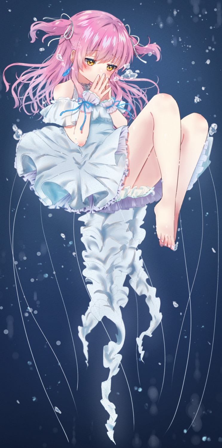 dress, michiru_donut, skirt_lift