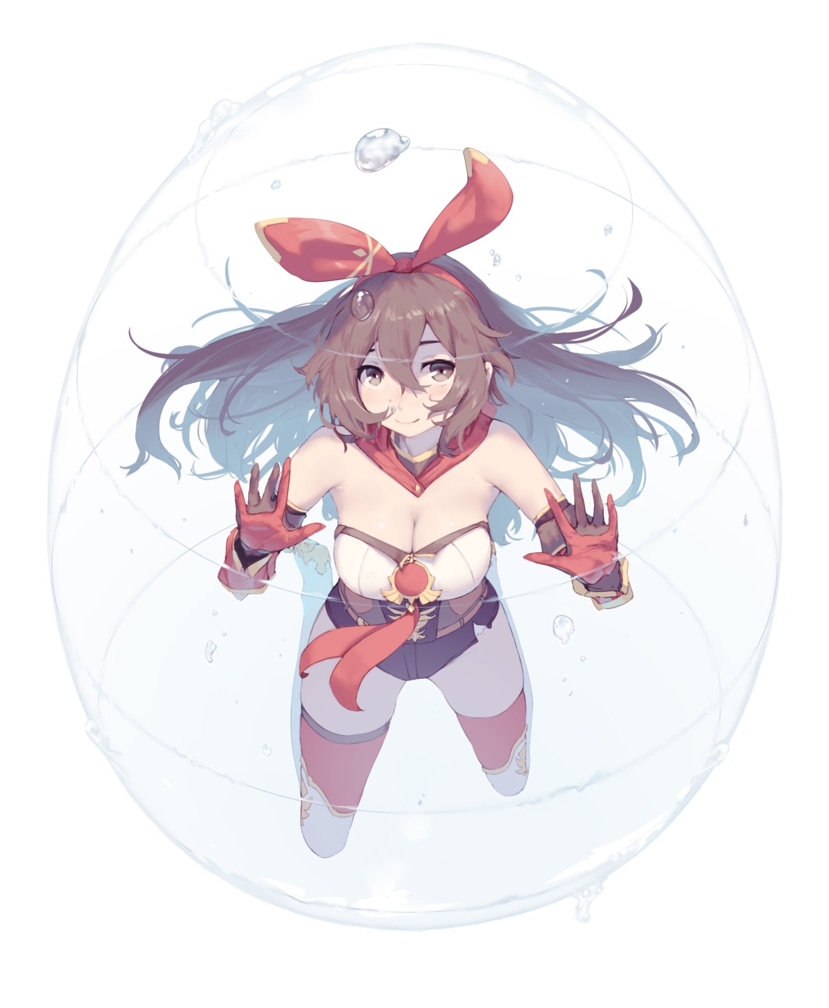 amber_(genshin_impact), cleavage, genshin_impact, leotard, no_bra, rou_(rou22), thighhighs