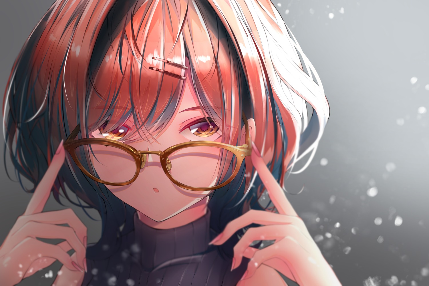 hanahashi_bagara, higuchi_madoka, megane, sweater, the_idolm@ster, the_idolm@ster_shiny_colors