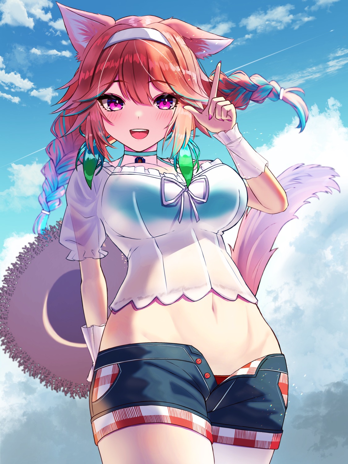 animal_ears, hololive, hololive_english, inari_(ambercrown), pantsu, tail, takanashi_kiara