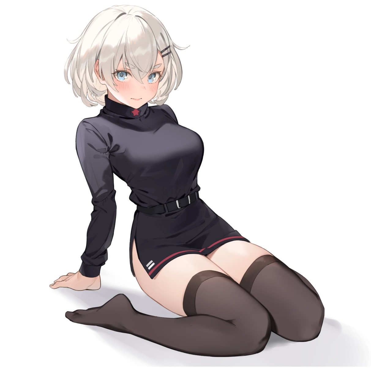 nyum, opytny_(sousei_no_mirage), sousei_no_mirage, thighhighs, uniform, zhanjianshaonv