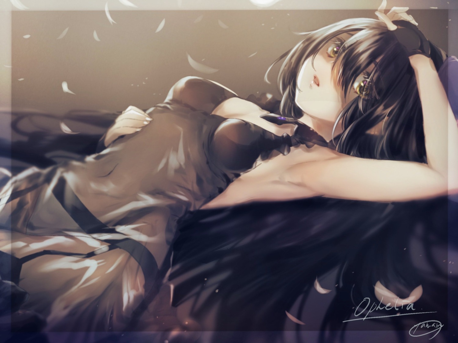 dress, garter_belt, no_bra, ophelia_(vivy), pantsu, see_through, stockings, thighhighs, vivy_-fluorite_eye's_song-, yamamo