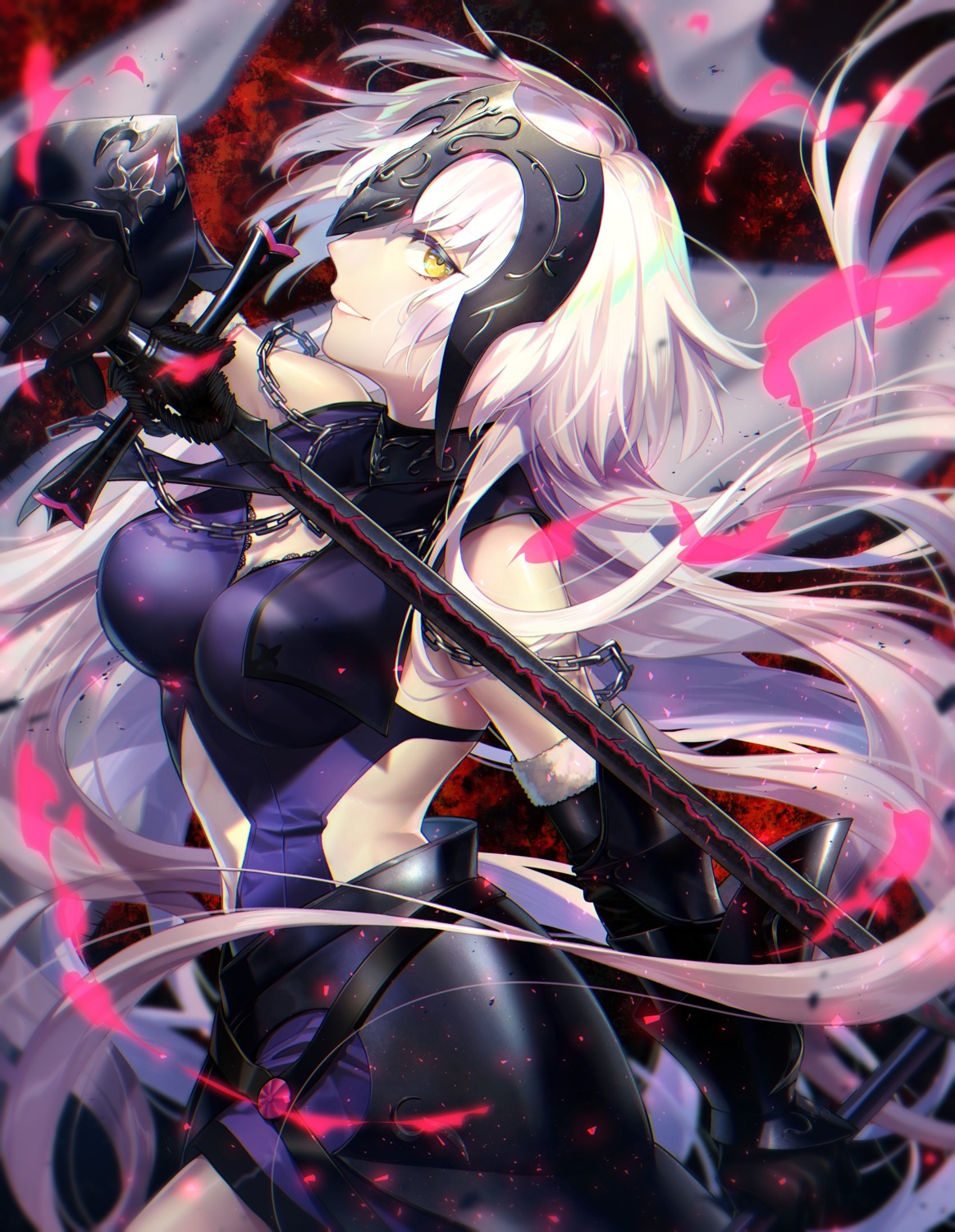 armor, fate/grand_order, jeanne_d'arc, jeanne_d'arc_alter_(fate), noes, sword