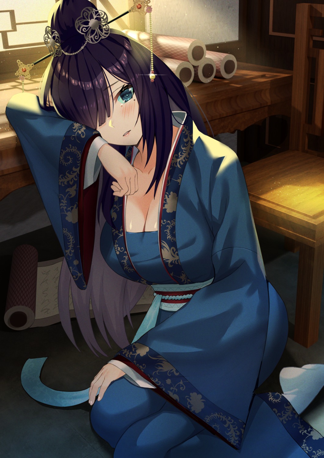 asian_clothes, beppu_mitsunaka, cleavage