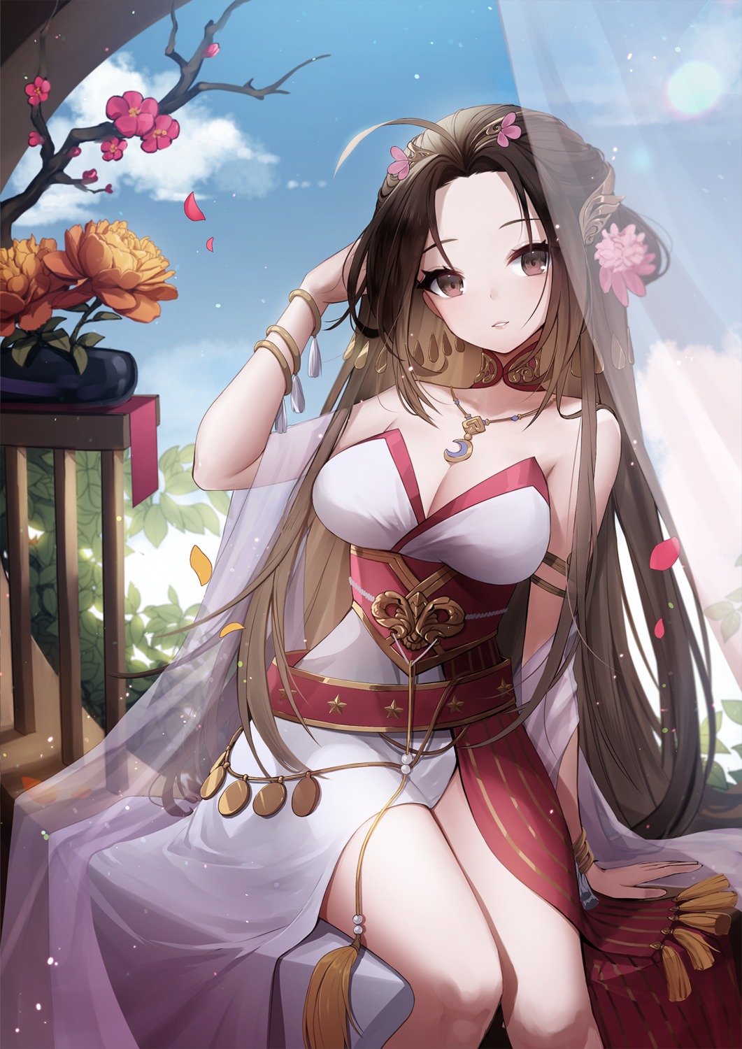 ankkoyom, asian_clothes, cleavage, no_bra
