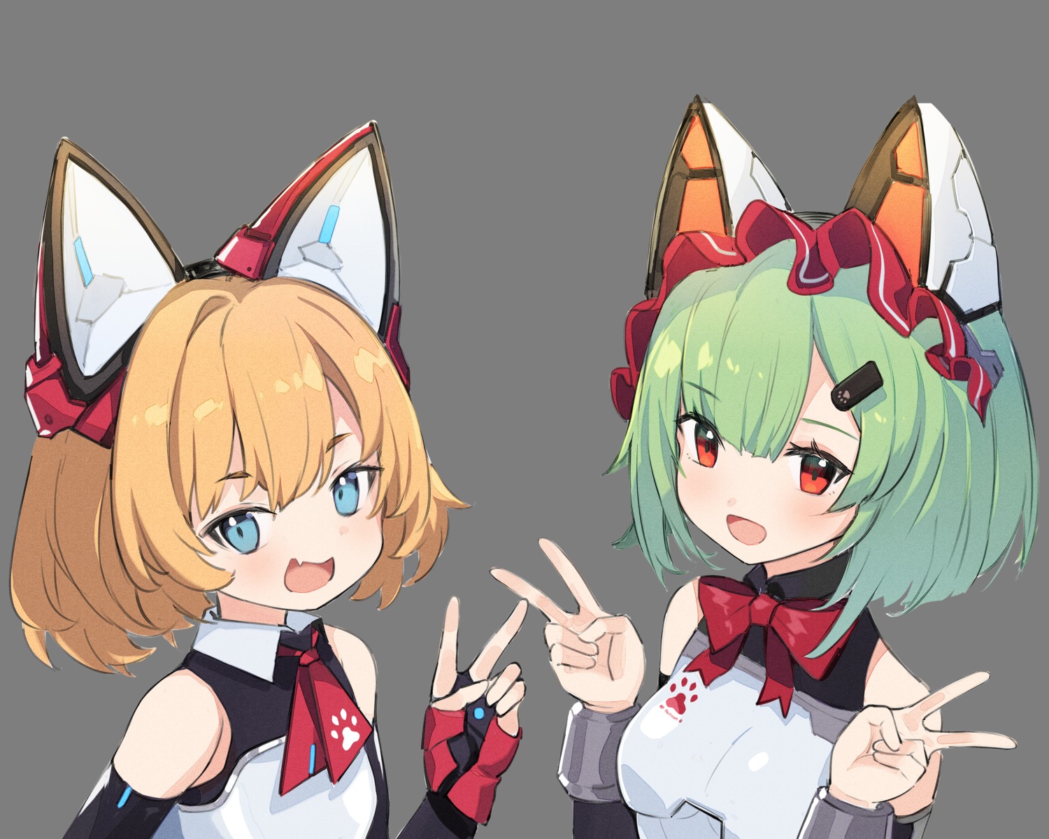 animal_ears, armor, artery_gear_fusion, katie, maid, mecha_musume, meko_(artery_gear_fusion), nekomimi