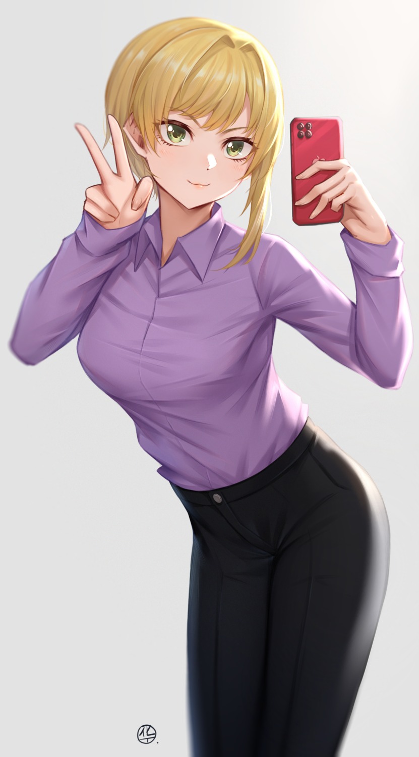 dress_shirt, hua-j, miyamoto_frederica, selfie, the_idolm@ster, the_idolm@ster_cinderella_girls