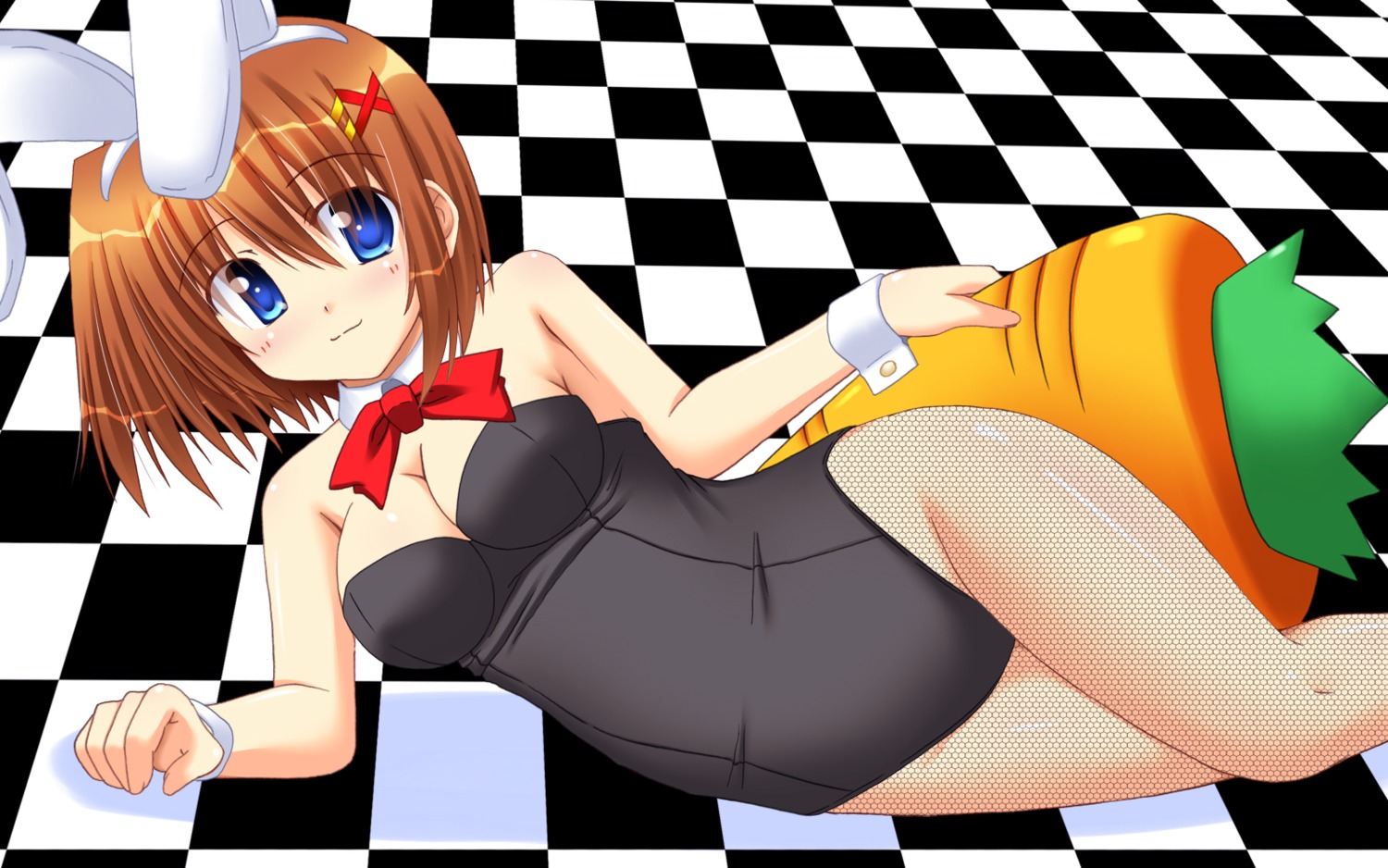 animal_ears, bunny_ears, bunny_girl, cleavage, lask, mahou_shoujo_lyrical_nanoha, mahou_shoujo_lyrical_nanoha_strikers, yagami_hayate