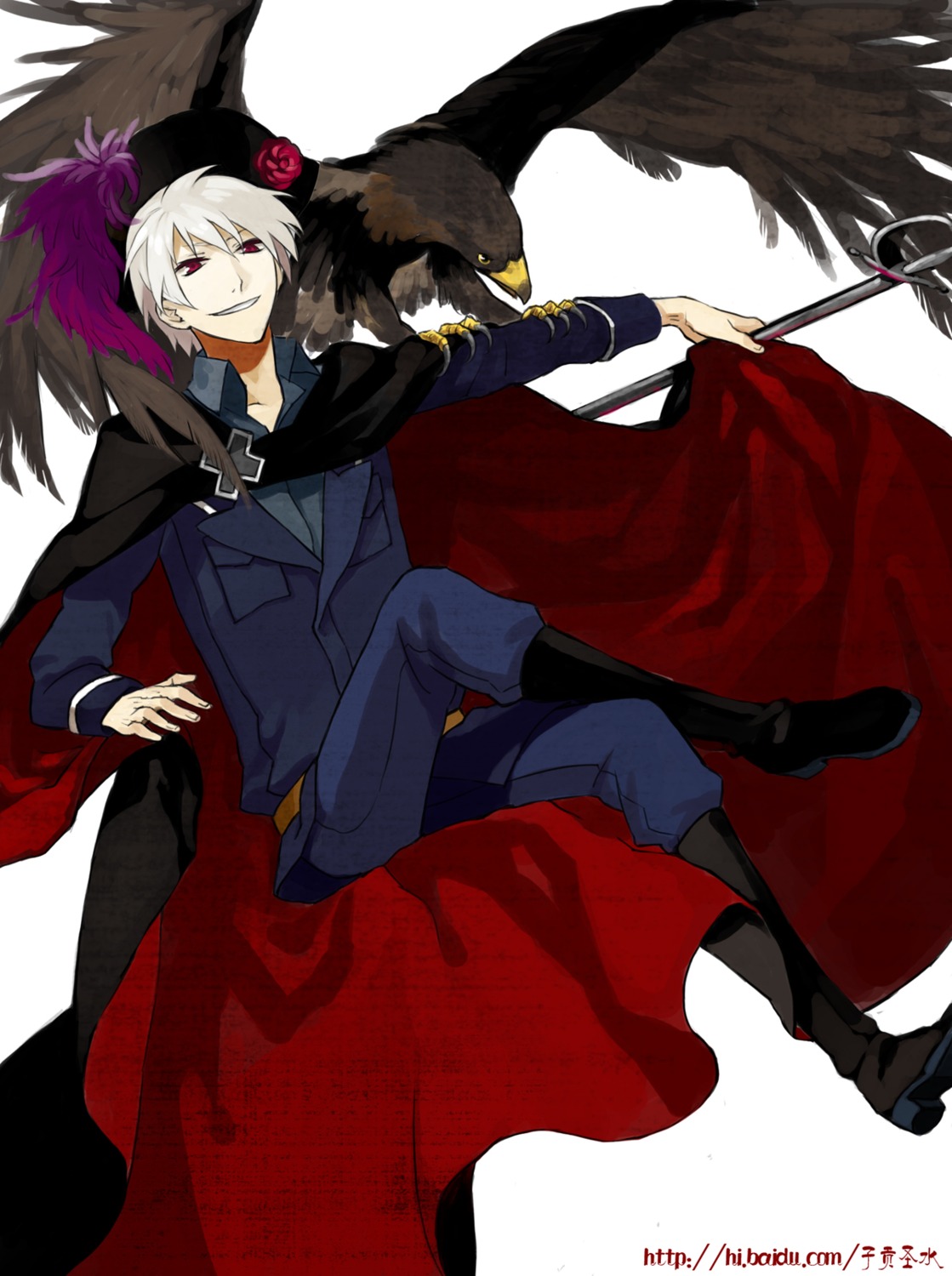 hetalia_axis_powers, male, prussia, psd, sword