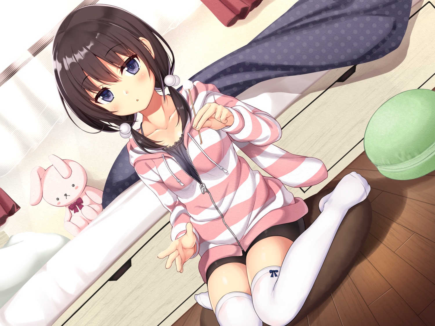 bike_shorts, thighhighs, urozuki_akira
