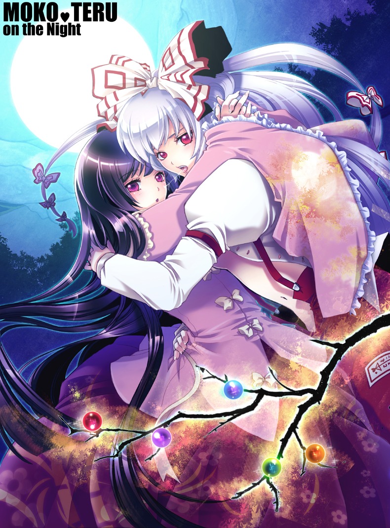fujiwara_no_mokou, houraisan_kaguya, shima_tiyo, touhou, yuri