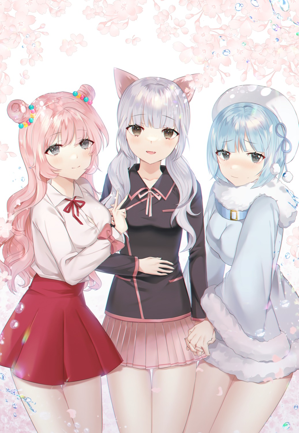 animal_ears, nekomimi, poho, seifuku