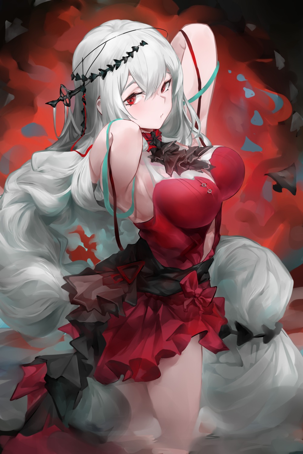 arknights, dress, liuli_yuanxiaoniao, skadi_(arknights)