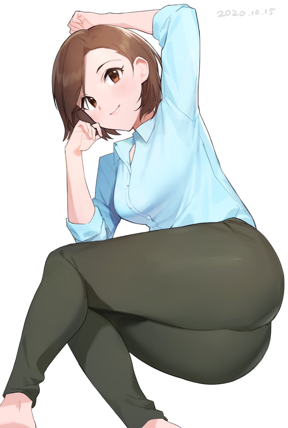 ass, dress_shirt, mizuki_seira, onao, the_idolm@ster, the_idolm@ster_cinderella_girls