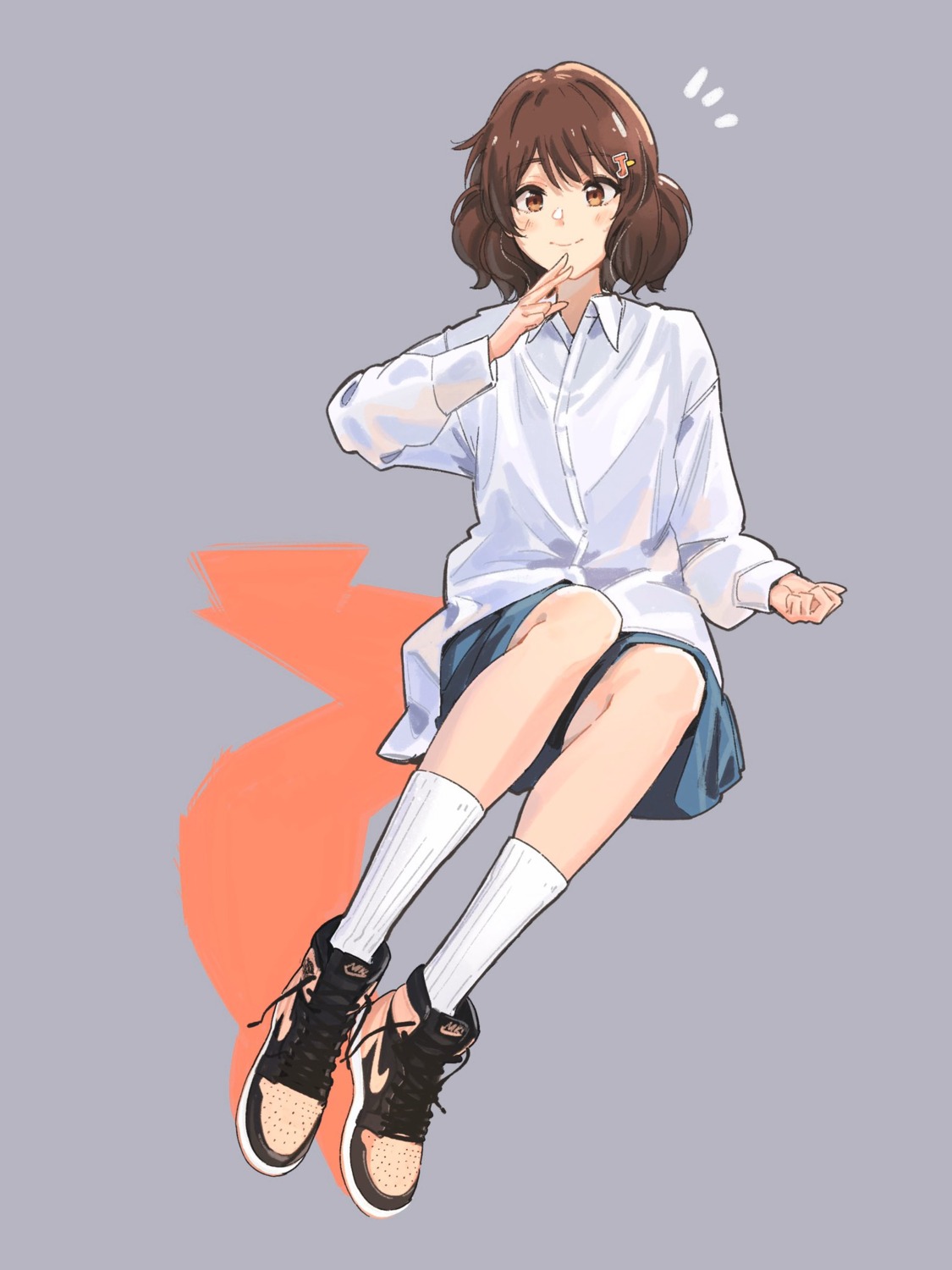 bonryuu, dress_shirt, hibike!_euphonium, oumae_kumiko, skirt_lift