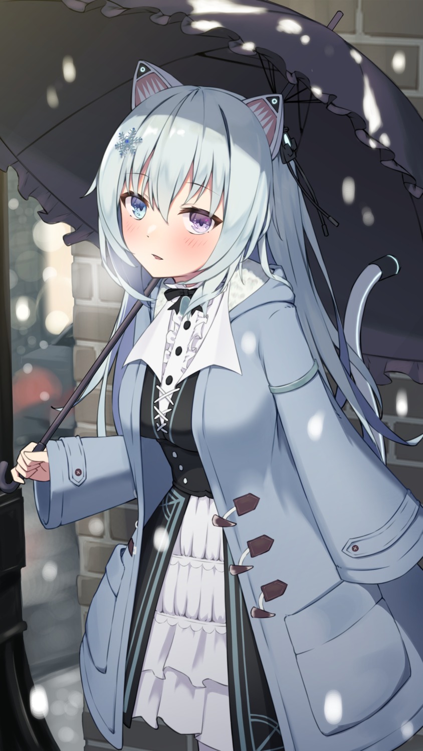 animal_ears, heterochromia, lolita_fashion, nekomimi, nora_cat, nora_cat_channel, tail, taitan
