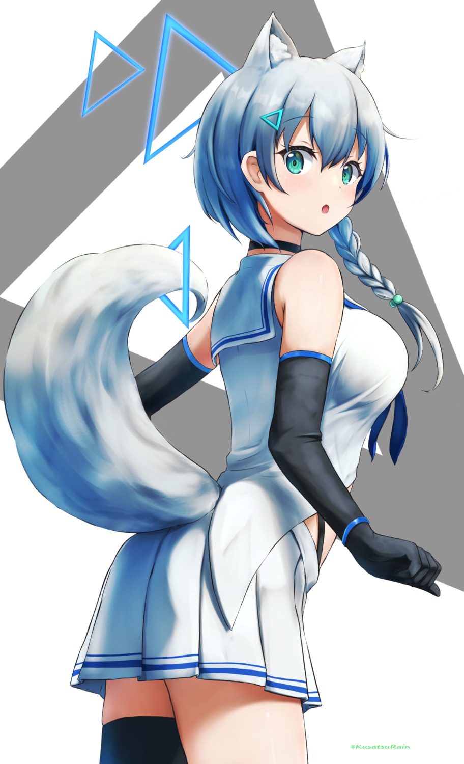 amano_kusatsu, animal_ears, seifuku, tail, thighhighs