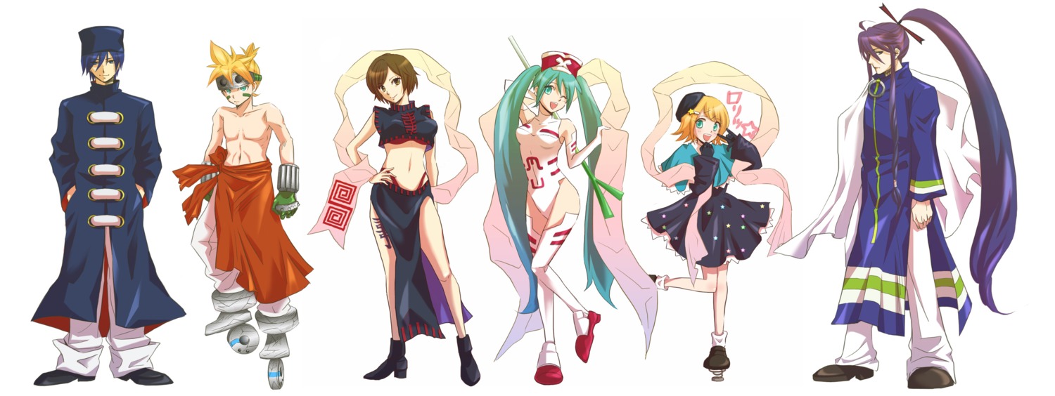 cosplay, ebimayo, hatsune_miku, hoshin_engi, kagamine_len, kagamine_rin, kaito, kamui_gakupo, meiko, vocaloid