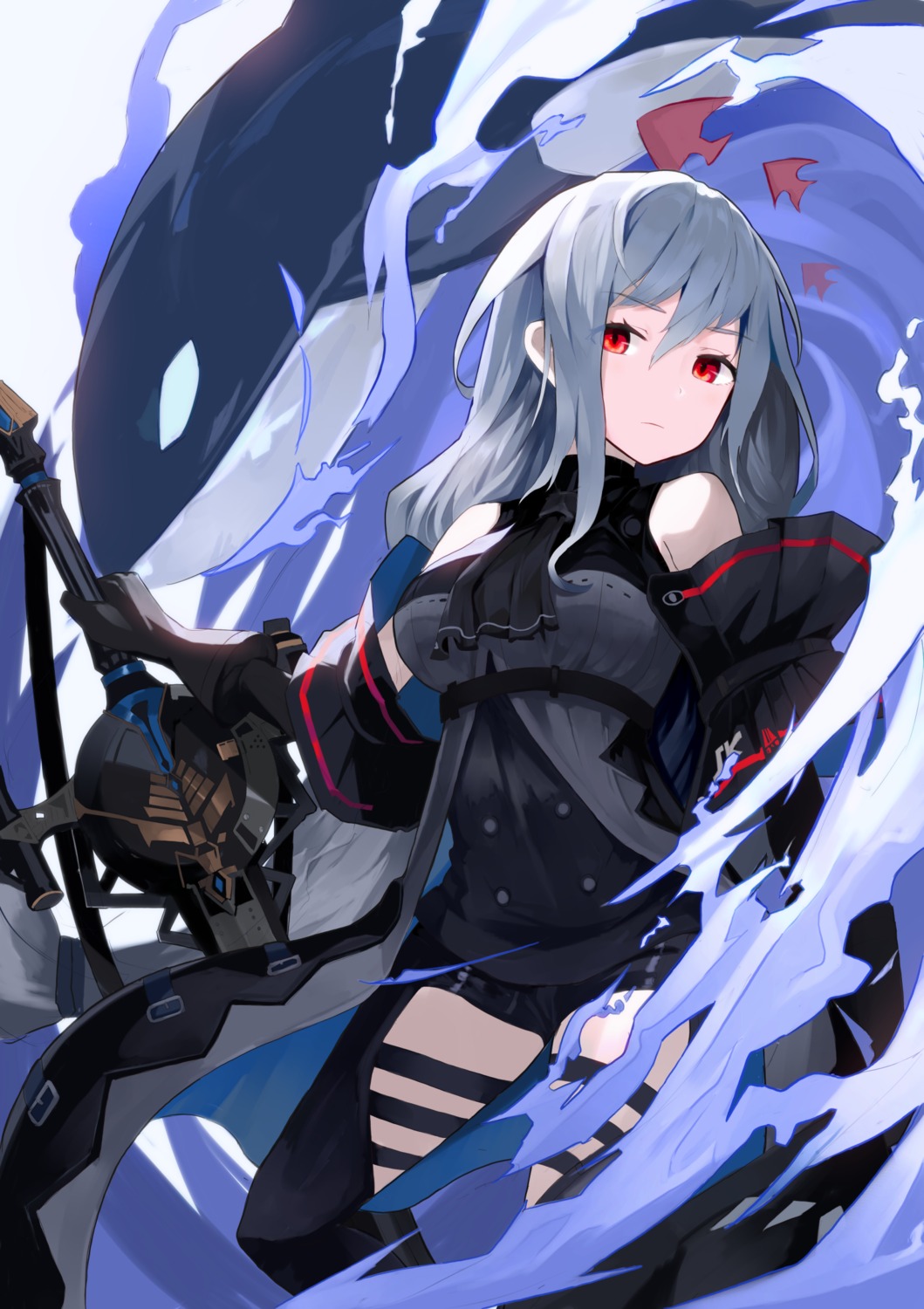 arknights, onkyi, skadi_(arknights), sword
