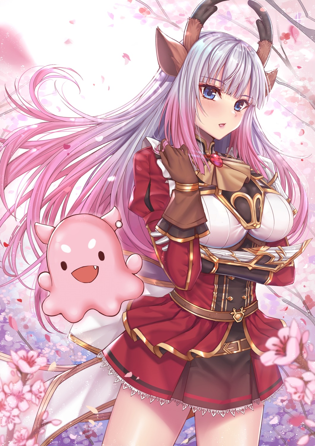 akaki_akira, animal_ears, armor, horns, indie_virtual_youtuber, tsang_yu_chun