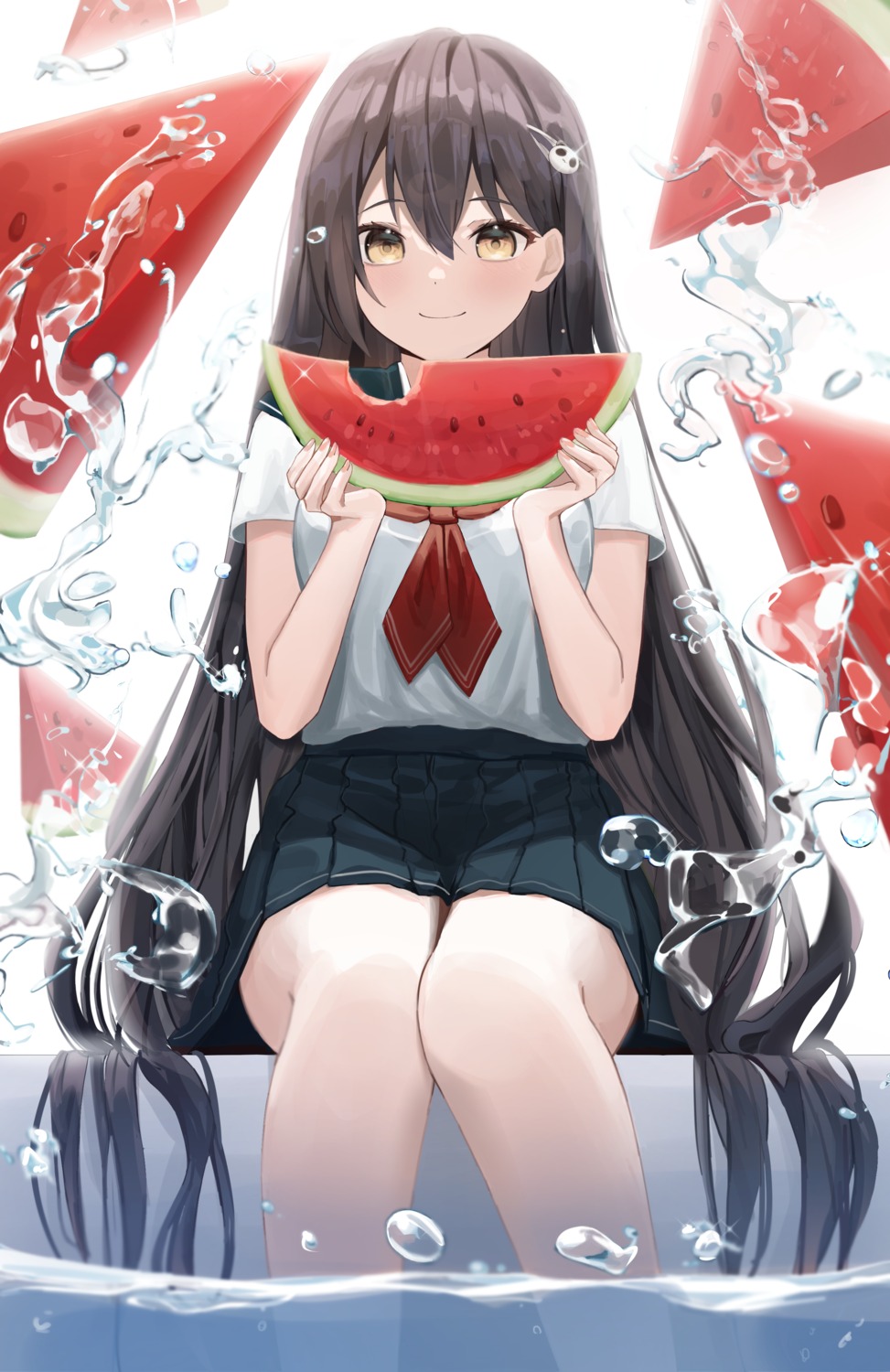 mungduck, seifuku, wet