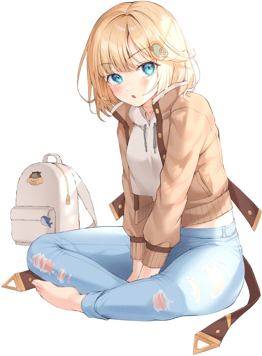 hololive, hololive_english, torn_clothes, watson_amelia, xiho_(xi_ho_)
