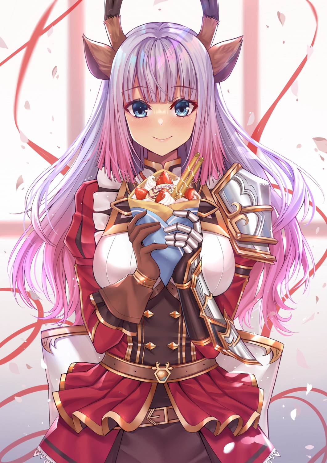 akaki_akira, animal_ears, armor, horns, indie_virtual_youtuber, tsang_yu_chun, uniform
