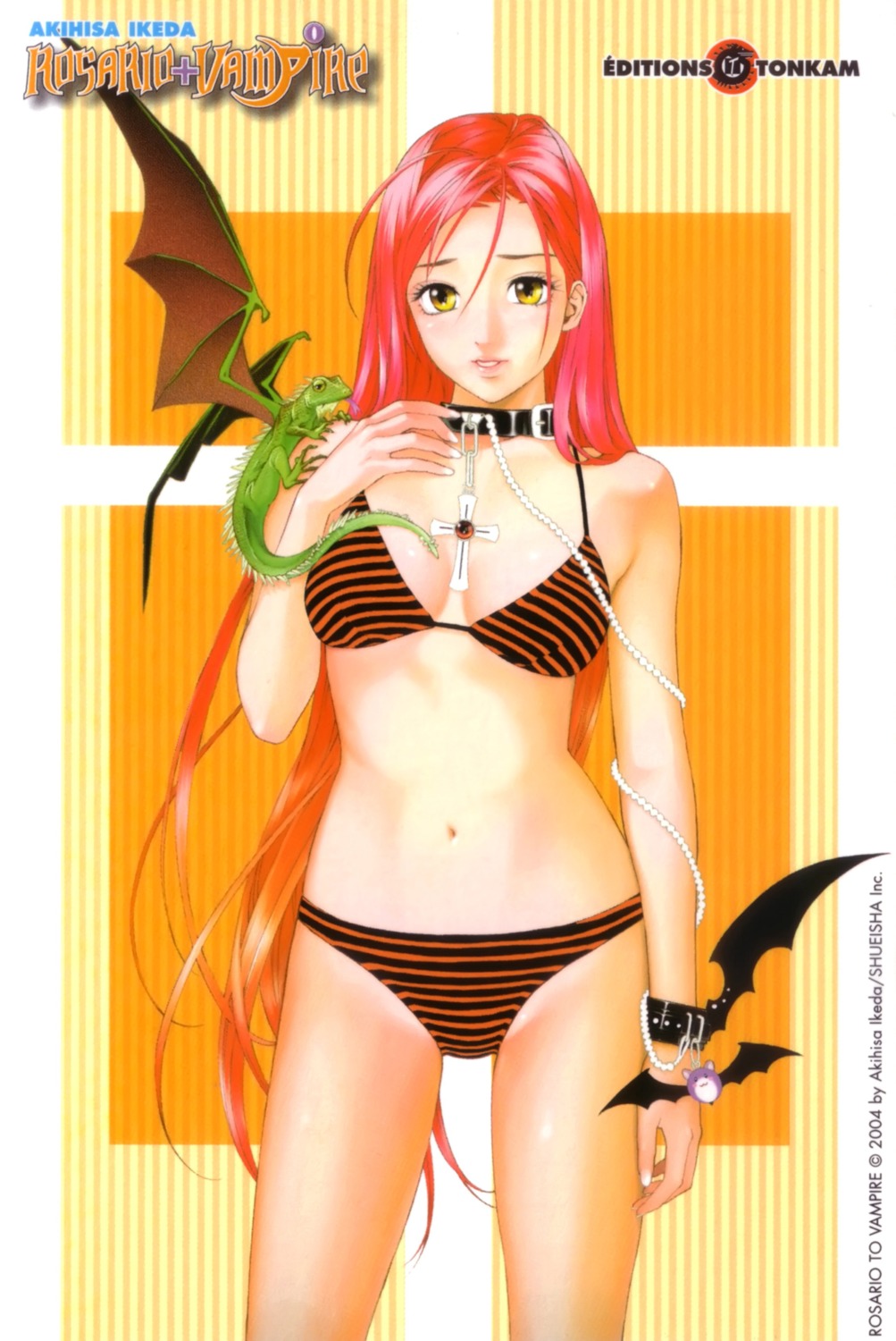 akashiya_moka, bikini, ikeda_akihisa, rosario_to_vampire, screening, swimsuits