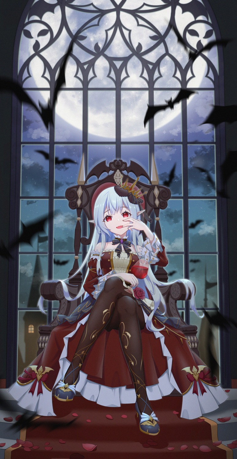 dress, heels, pantyhose, pointy_ears, skirt_lift, vic_(user_ztdh7374)
